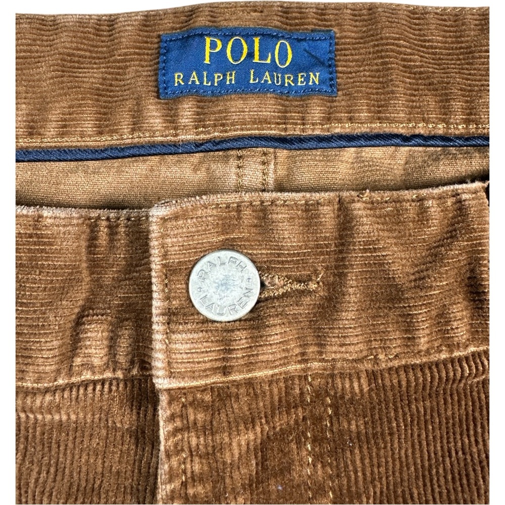 Polo Ralph Lauren THE VARICK SLIM STRAIGHT Corduroy Brown Men’s 38x32 - Picture 4 of 11